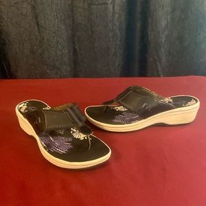 Clarks platform thong Flipflop 35865 Navy blue